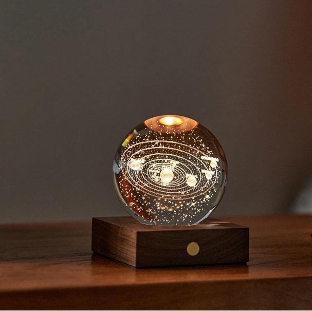 Gingko Design Amber Crystal Light - Solar System - Science Museum Shop