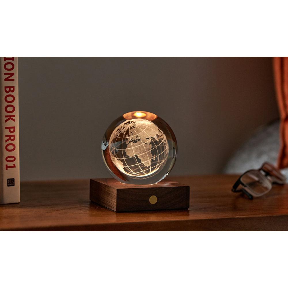 Gingko Design Amber Crystal Light - World Globe 3 -Science Museum Shop