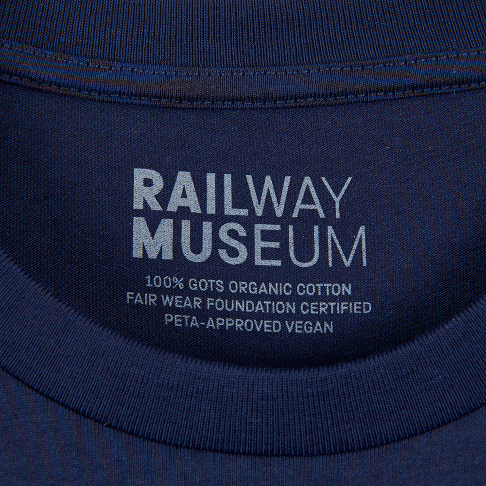National Railway Museum Mallard Fact File T-Shirt - Detail - Train, Locomotive Clothing -Science Museum Shop