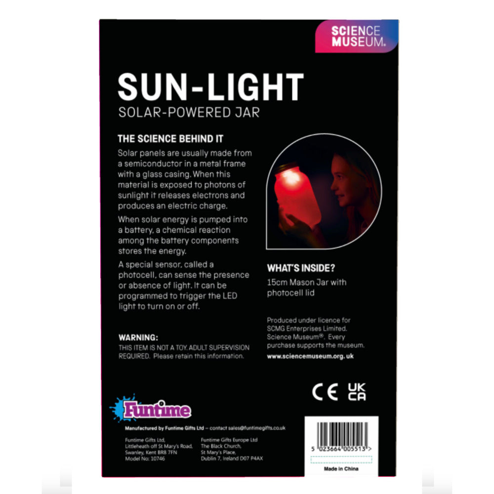 Science Museum Sun Light Jar Home Accessories - Science Museum Shop