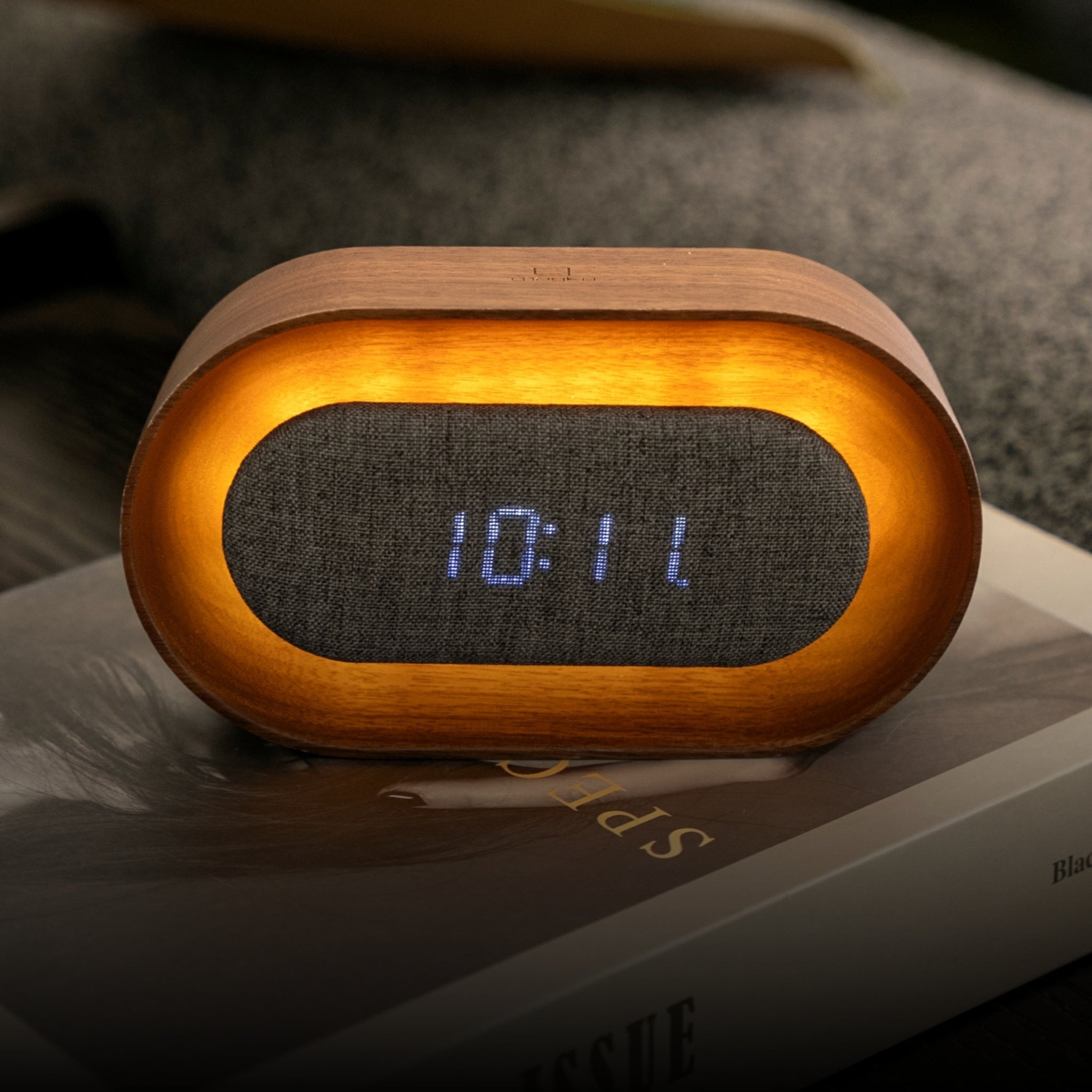 Gingko Design Lumos Oval Clock - Walnut Home Tech - Science Museum Shop