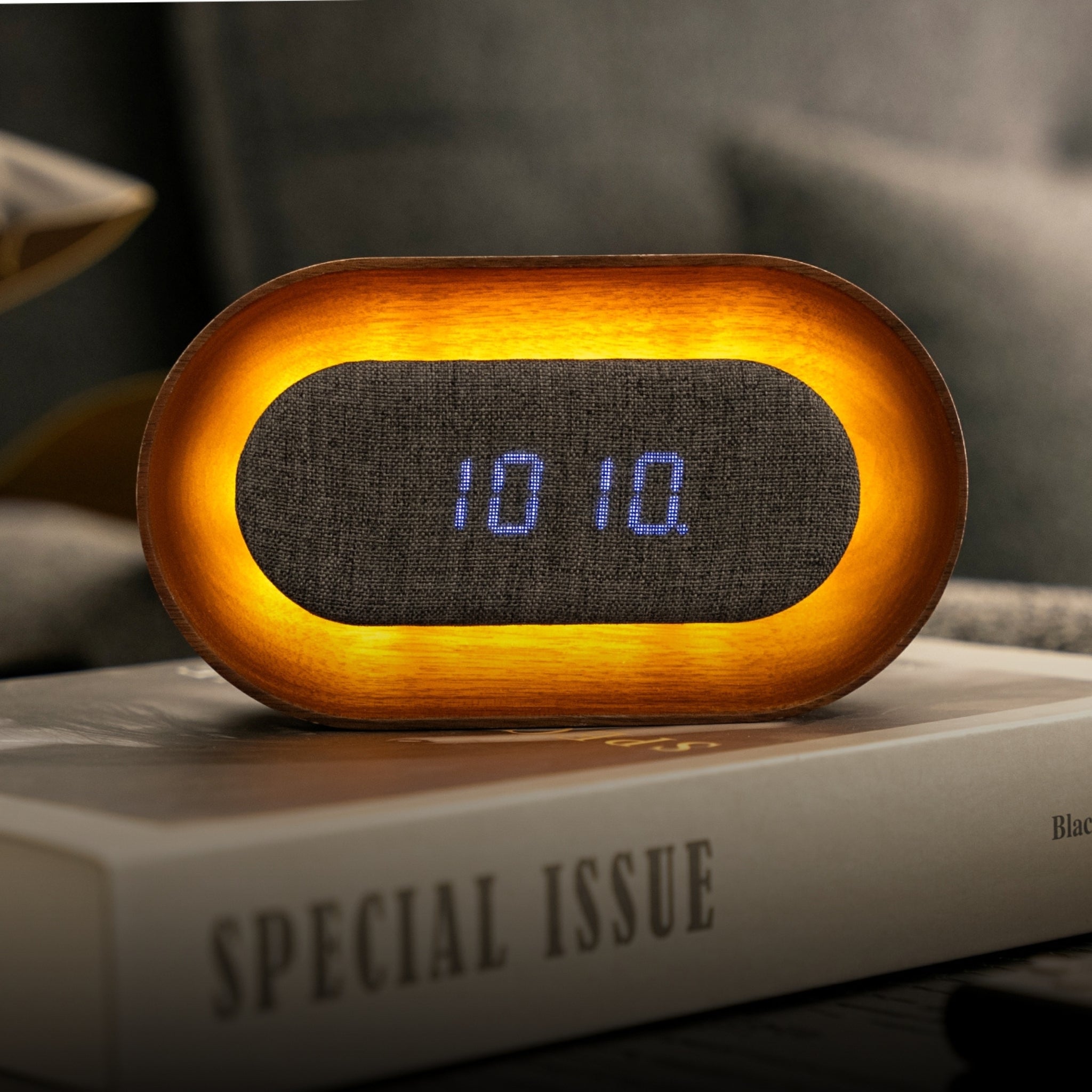 Gingko Design Lumos Oval Clock - Walnut Home Tech - Science Museum Shop