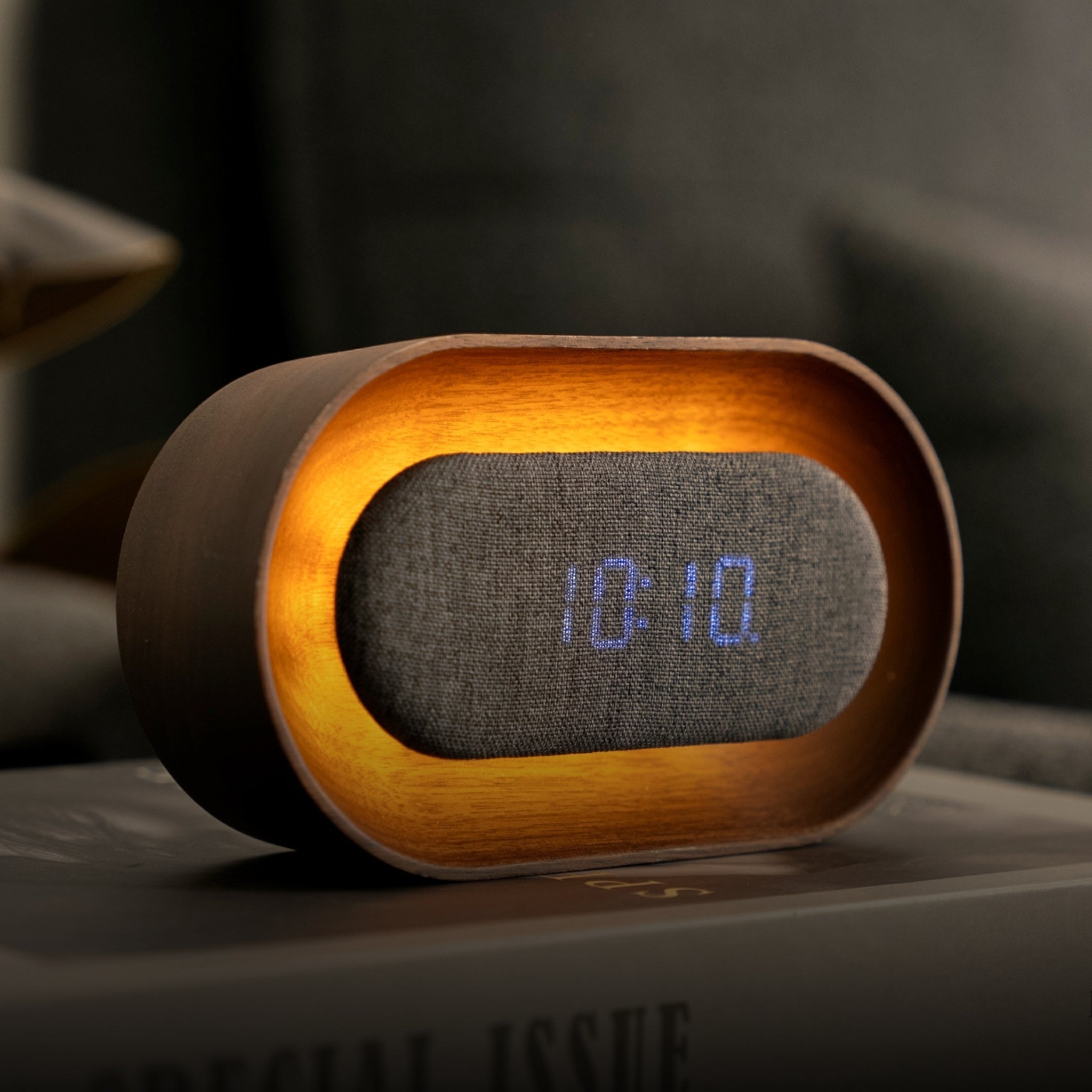 Gingko Design Lumos Oval Clock - Walnut Home Tech - Science Museum Shop