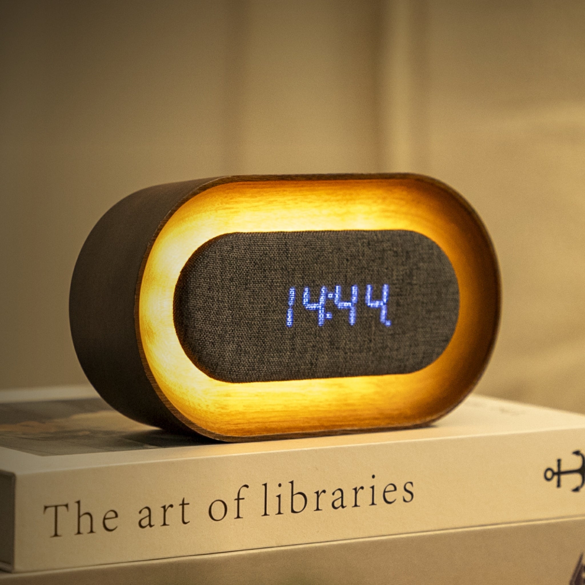 Gingko Design Lumos Oval Clock - Walnut | Science Museum Shop