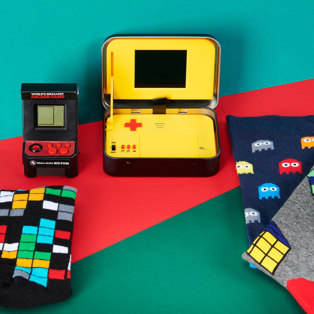 Arcade In A Tin: Pac-Man Edition, Science Museum Gaming Socks Set, World's Smallest Arcade- Science Museum Shop