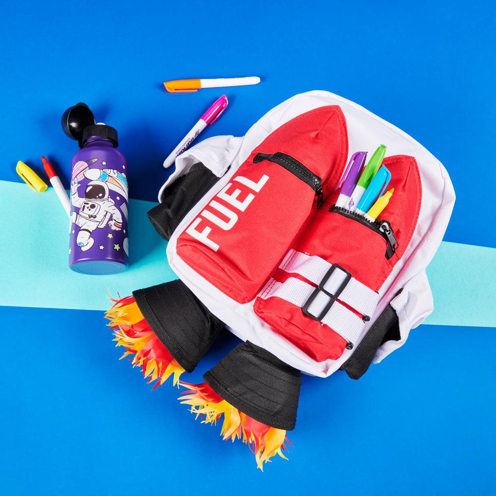Jetpack Backpack and  Science Museum Colour-in Space Water Bottle - Science Museum Shop