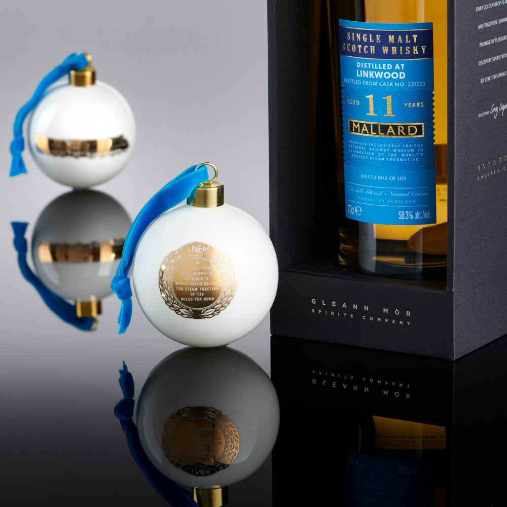 National Railway Museum Mallard Whisky Limited Edition &  Mallard Premium Bauble-Train, Locomotive Gifts - Science Museum Shop