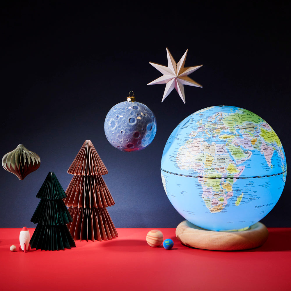 Gingko Design Mini Atlas Globe Lamp - Sky Blue Home Tech - Science Museum Shop