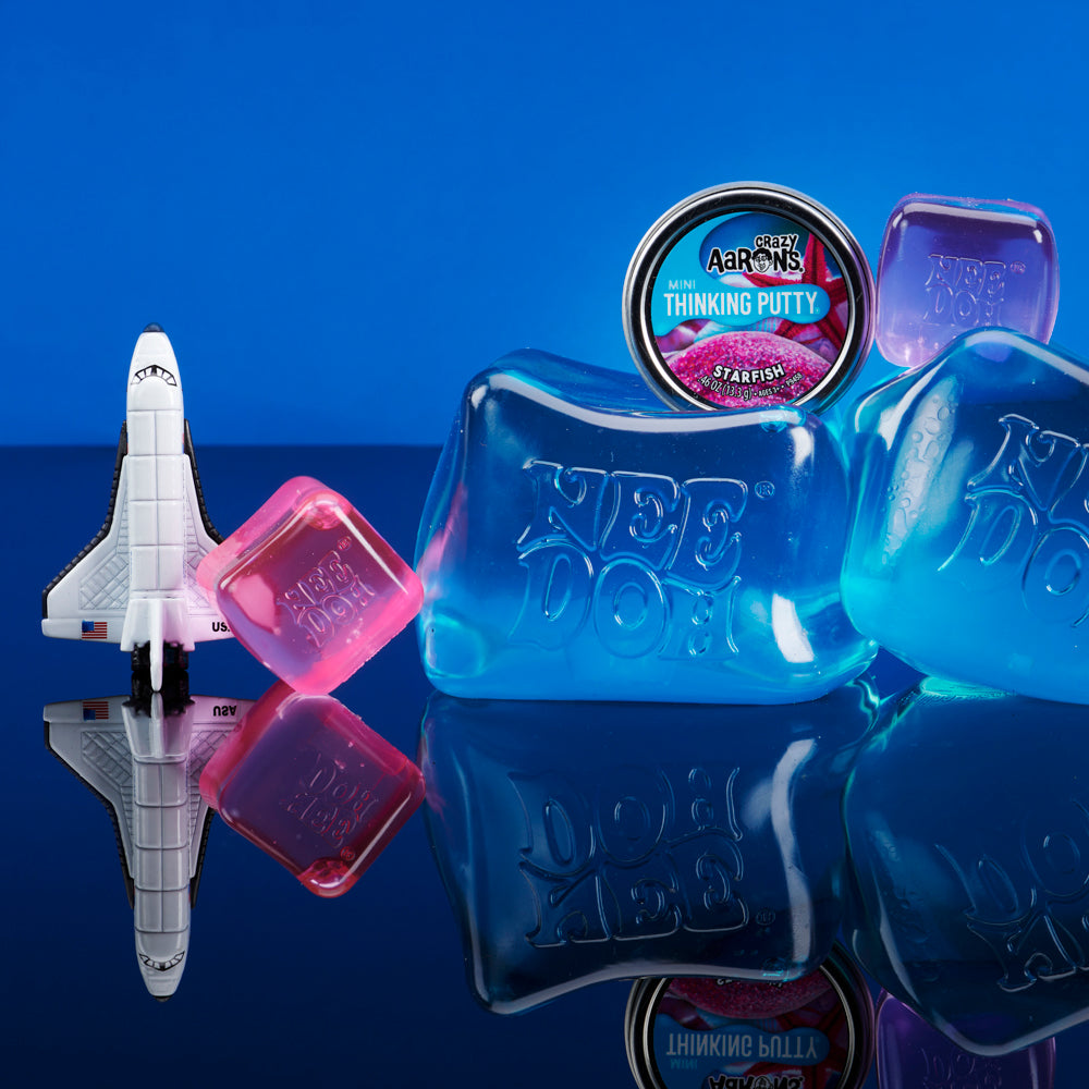 Crazy Aarons Thinking Putty Mini Tins Set of 4 Flex & Stretch - Science Museum Shop