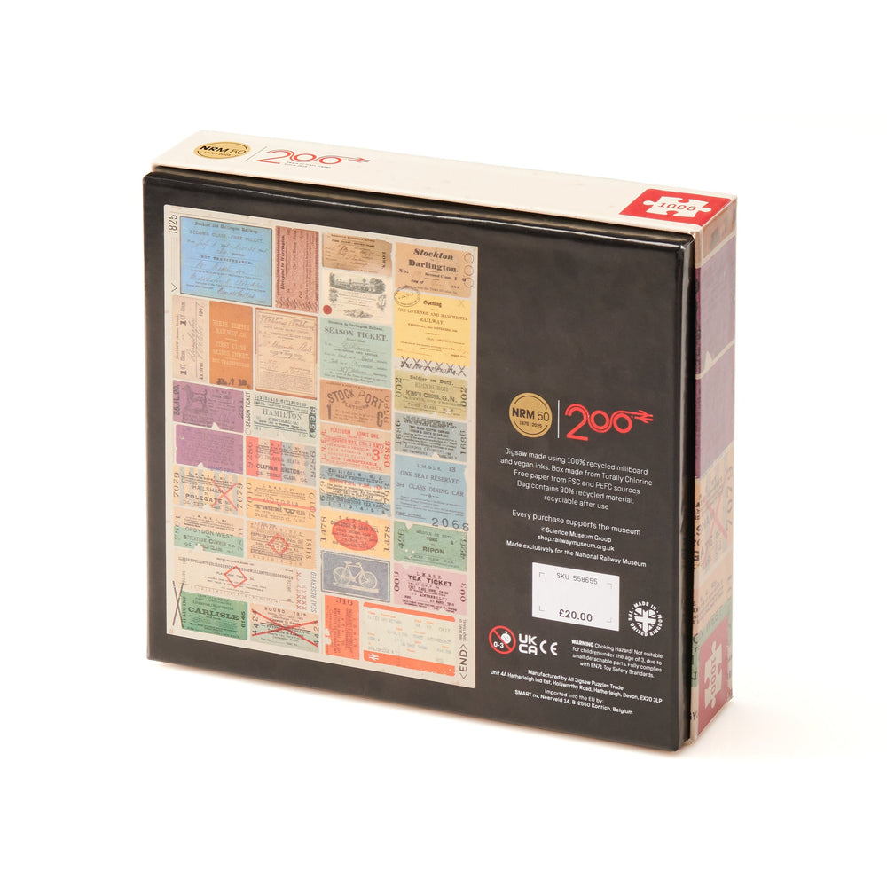 National Railway Museum Railway 200 Ticket Archive 1000-Piece Puzzle Puzzles - Science Museum Shop