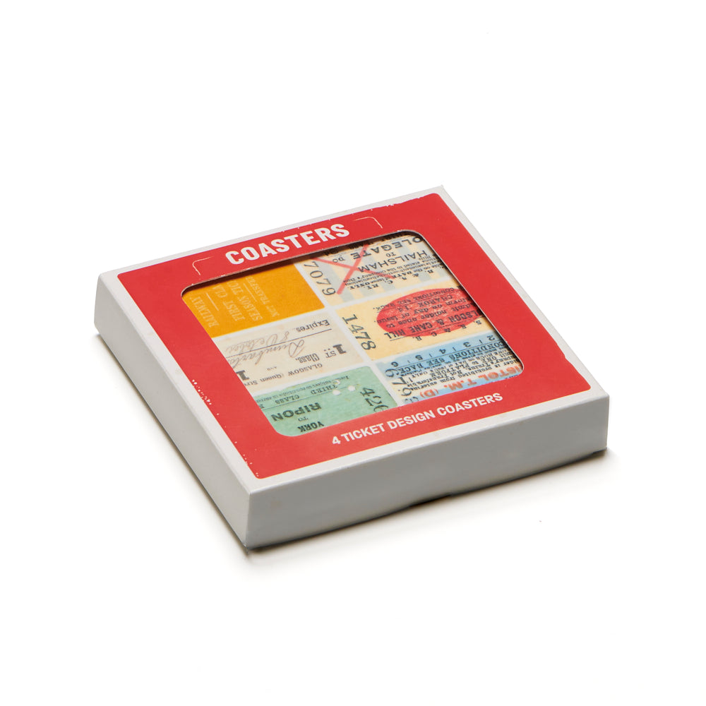 National Railway Museum Railway 200 Ticket Archive Coaster Set Home Accessories - Science Museum Shop