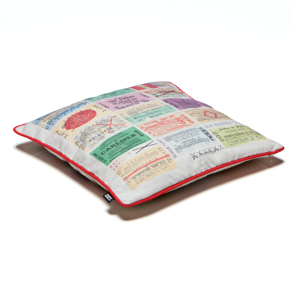National Railway Museum Railway 200 Ticket Archive Cushion Home Accessories - Science Museum Shop