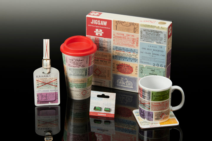 National Railway Museum Railway 200 Ticket Archive Coaster Set Home Accessories - Science Museum Shop