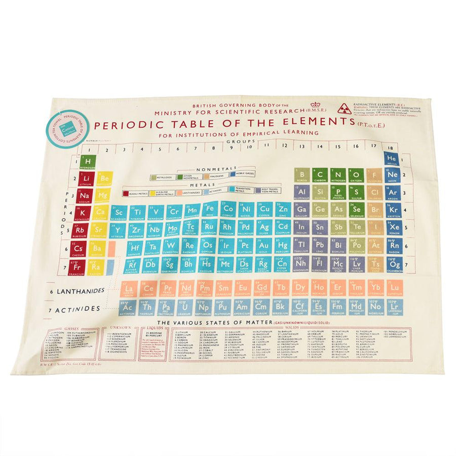 Tea Towel REX Periodic Table - Kitchen - Science Museum Shop