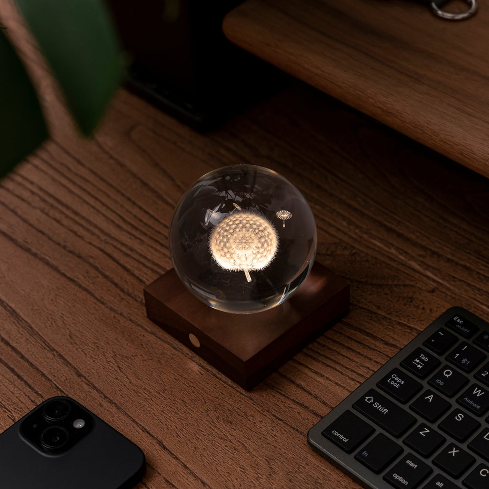 Gingko Design Amber Light 3D Laser - Dandelion Home Tech - Science Museum Shop