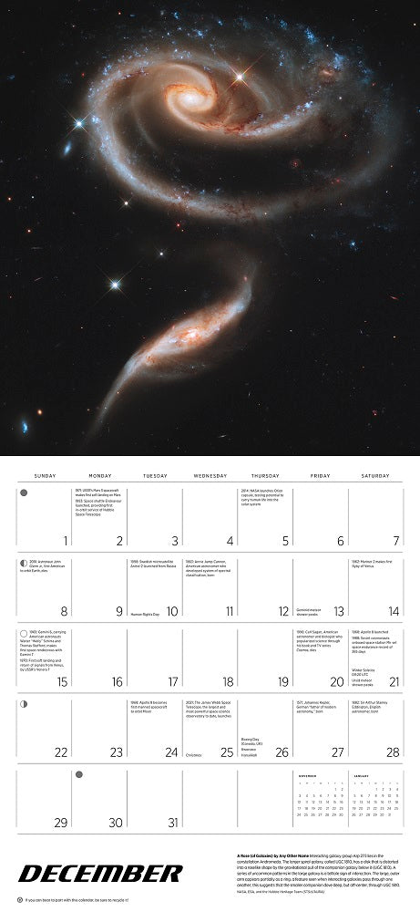Views from the Hubble Telescope 2024 Calendar