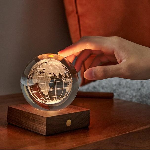 Gingko Design Amber Crystal Light - World Globe