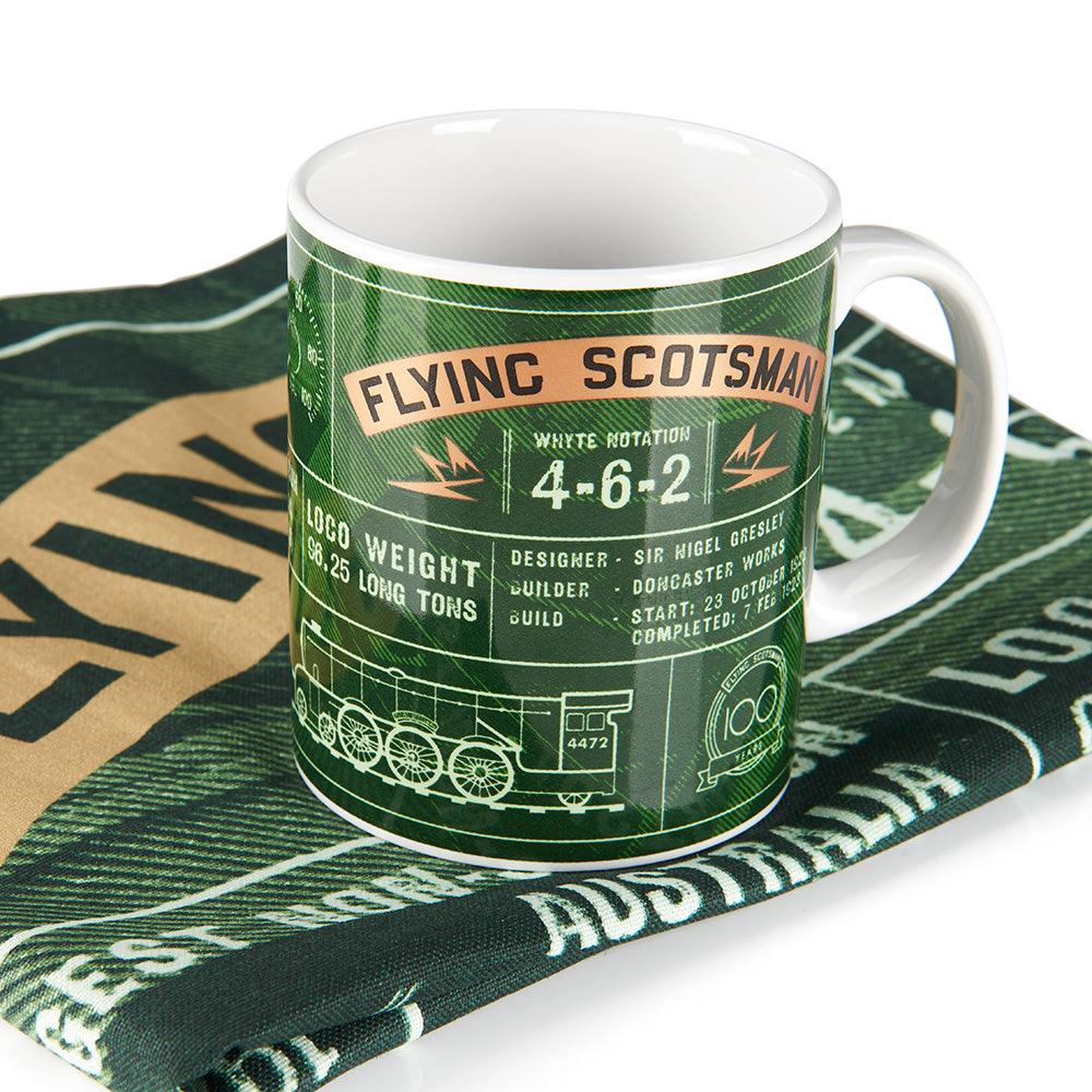 National Railway Museum Flying Scotsman Fact File Tea Towel - Kitchen - Science Museum Shop