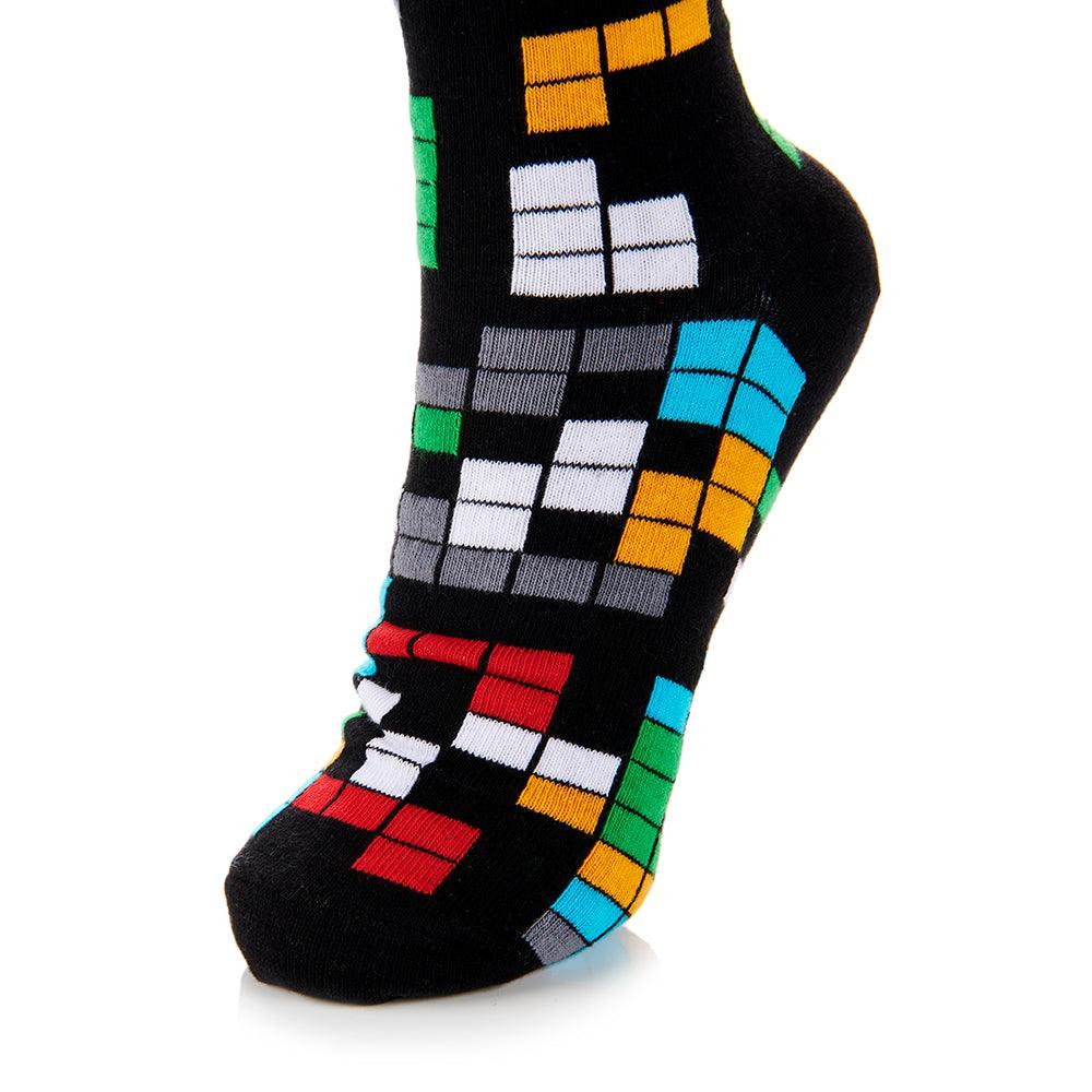 Science Museum Gaming Socks Set of 3 - Tetris Design Detail - Science Museum Shop