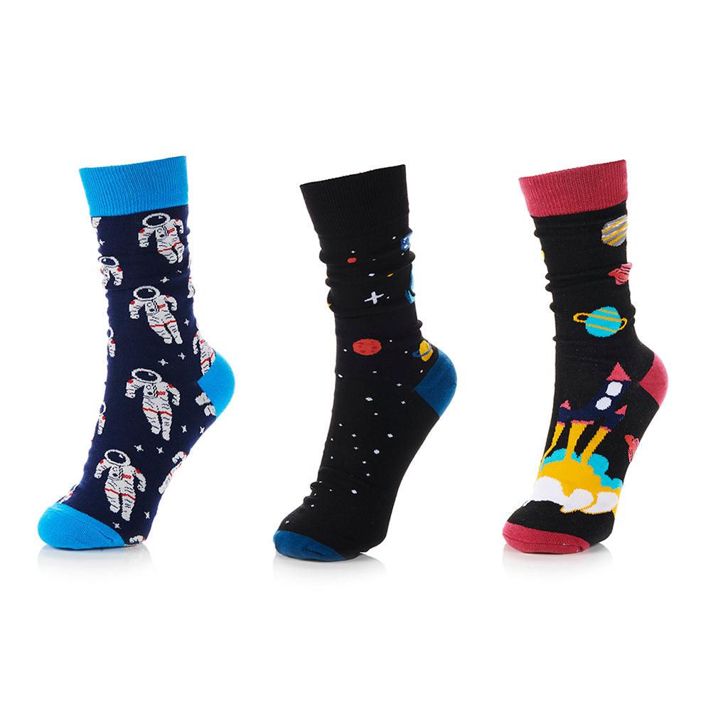 Science Museum Space Socks Set of 3 - Size 8-11 Textile Accessories - Science Museum Shop