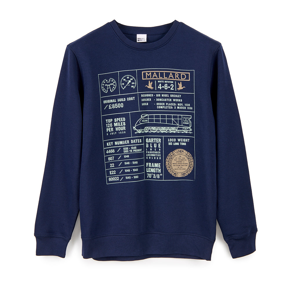 National Railway Museum Mallard Fact File Sweatshirt Science Museum Shop