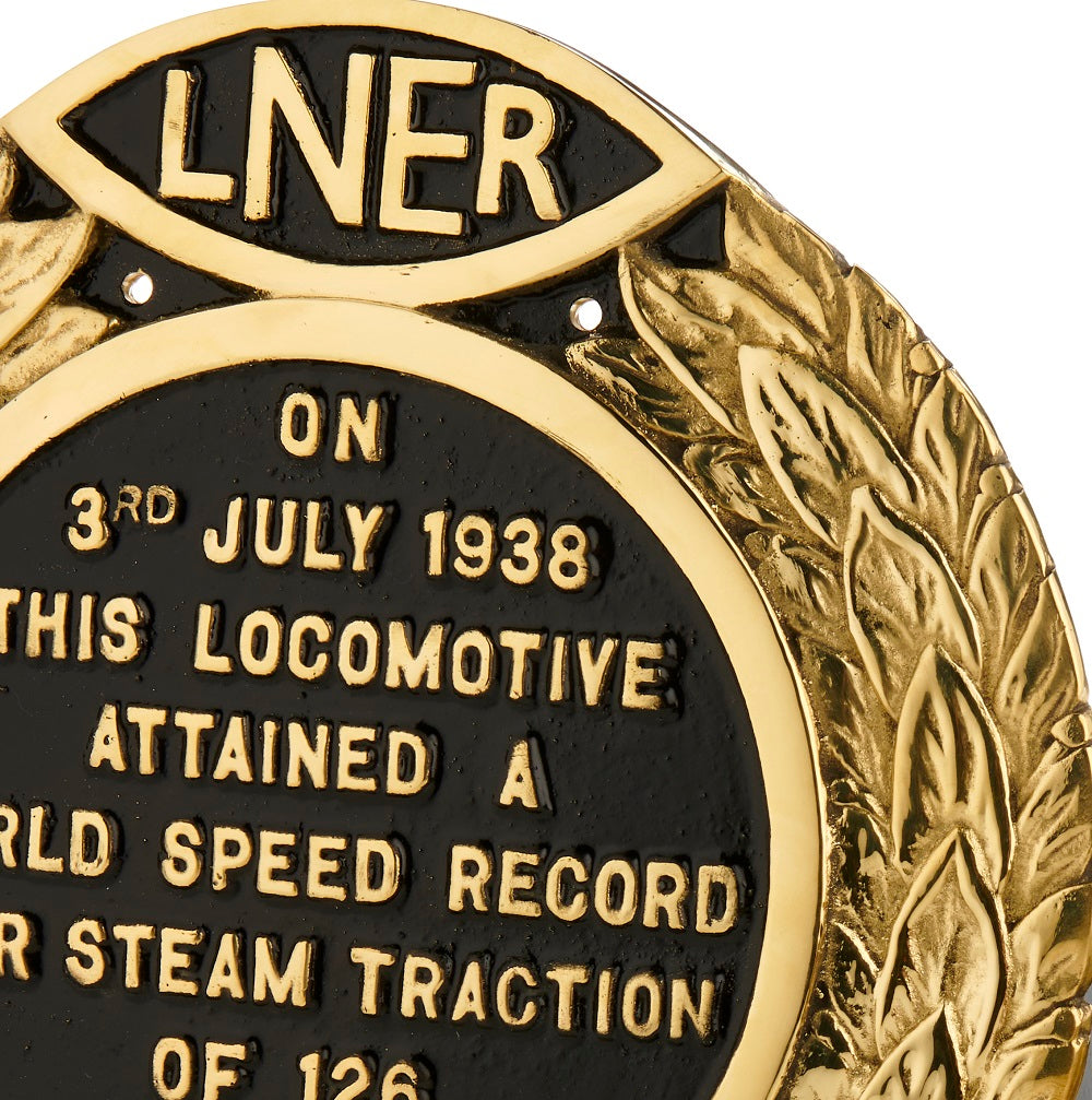 Mallard Speed Plaque Details - Train, Locomotive signs & gifts - National Railway Museum - Science Museum Shop
