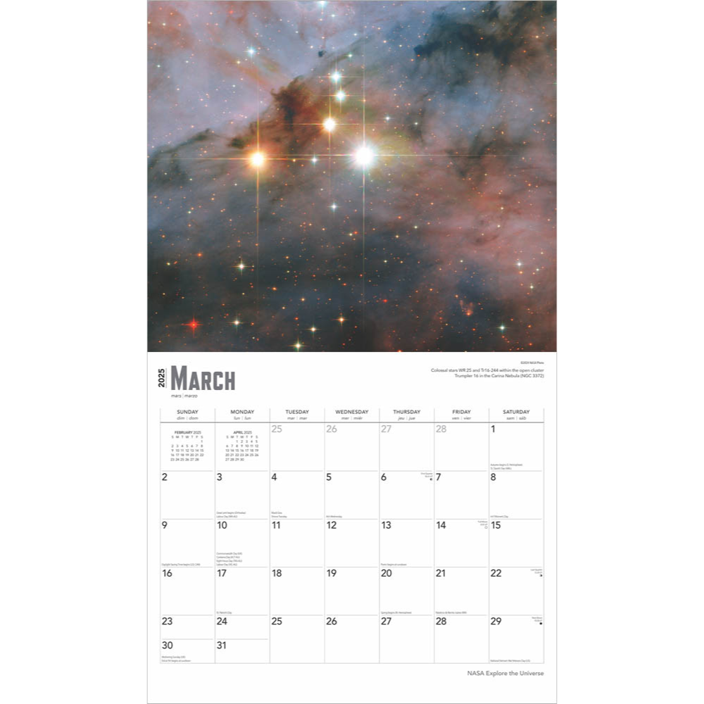 NASA 2025 Calendar - Foil Cover