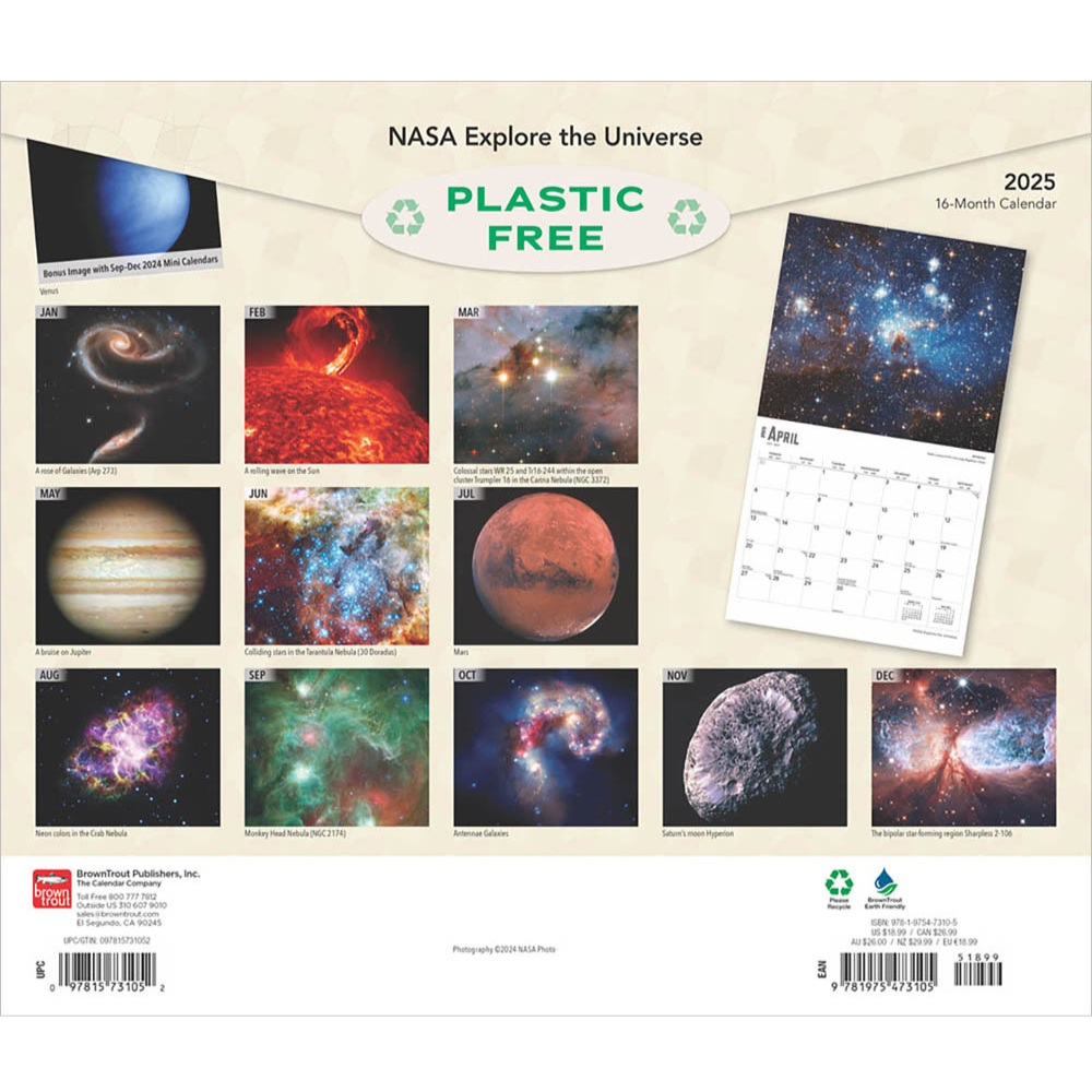 NASA 2025 Calendar - Foil Cover