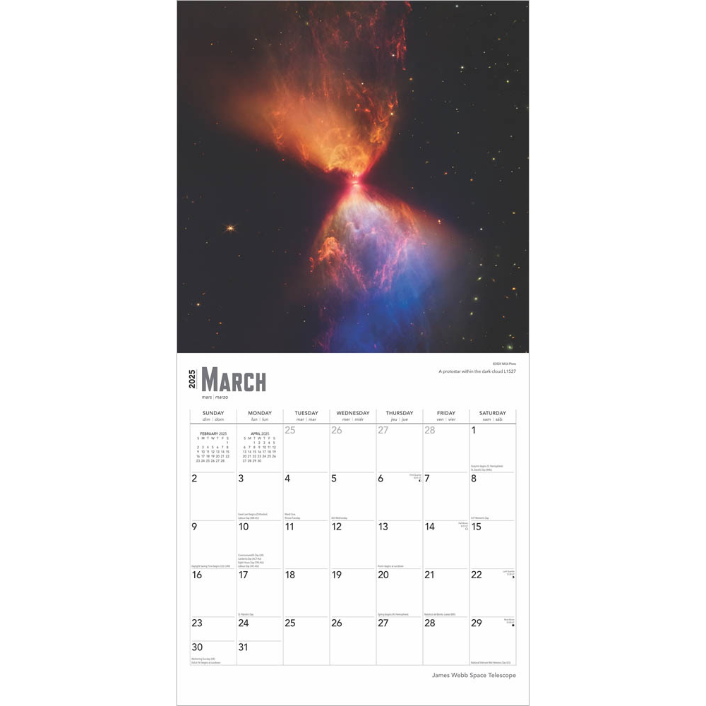 James Webb 2025 Calendar