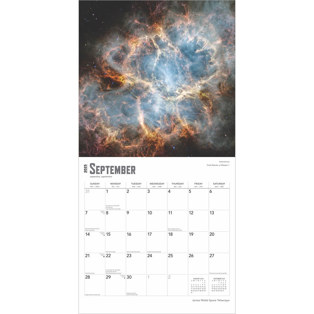 James Webb 2025 Calendar