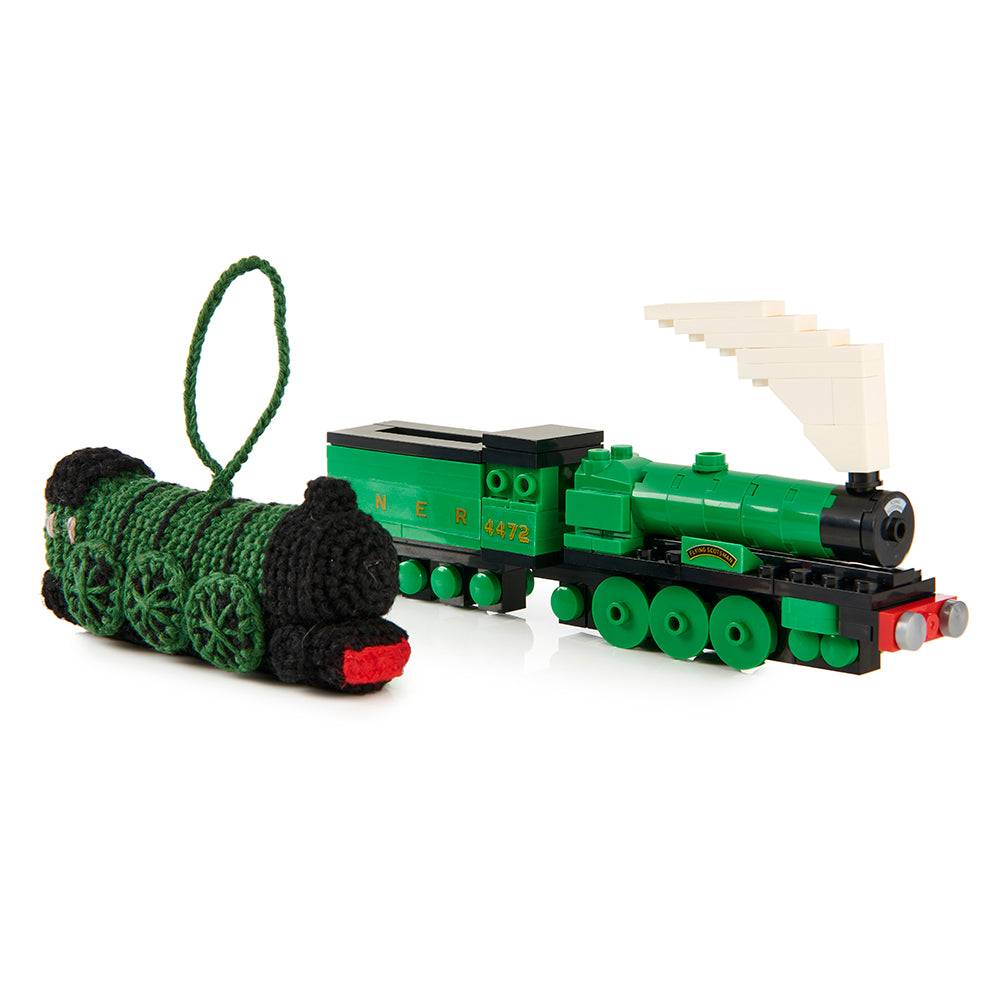National Railway Museum Flying Scotsman Crocheted Decoration & -CityBrix Train, locomotive gifts - Science Museum Shop