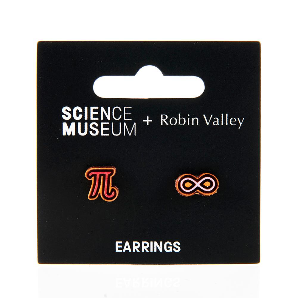Science Museum Pi Infinity Earrings Jewellery - Science Museum Shop