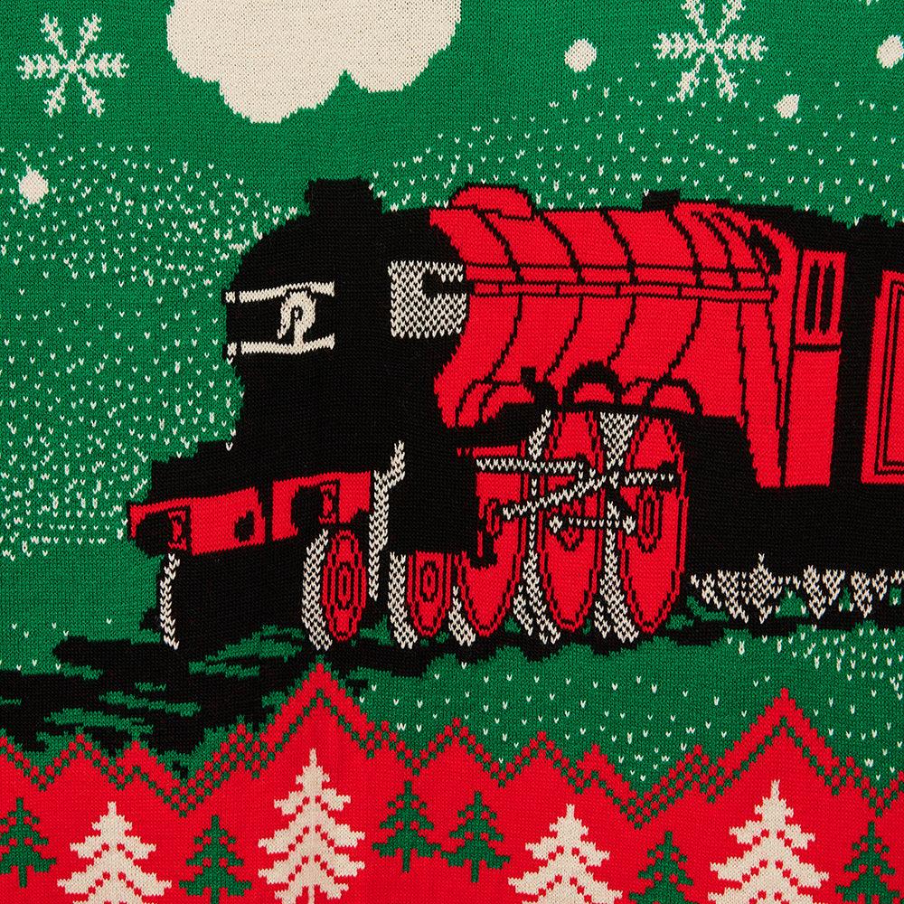 National Railway Museum Adults Red Train Christmas Jumper