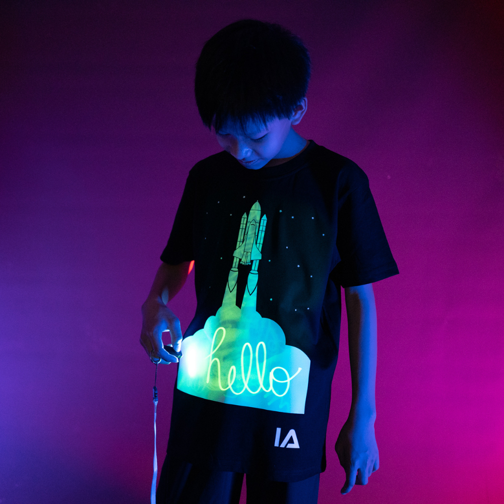 Interactive Glow In The Dark Rocket T-shirt