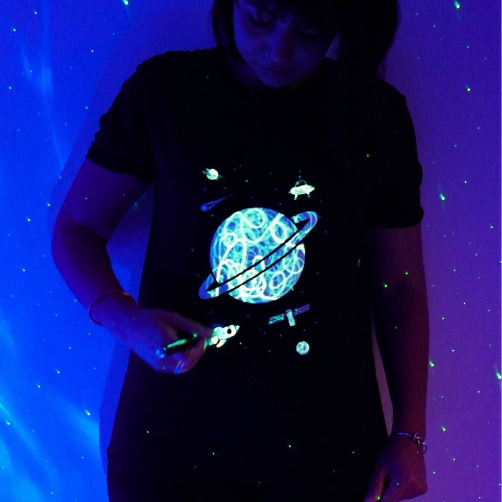 Interactive Glow In The Dark Outer Space T-shirt