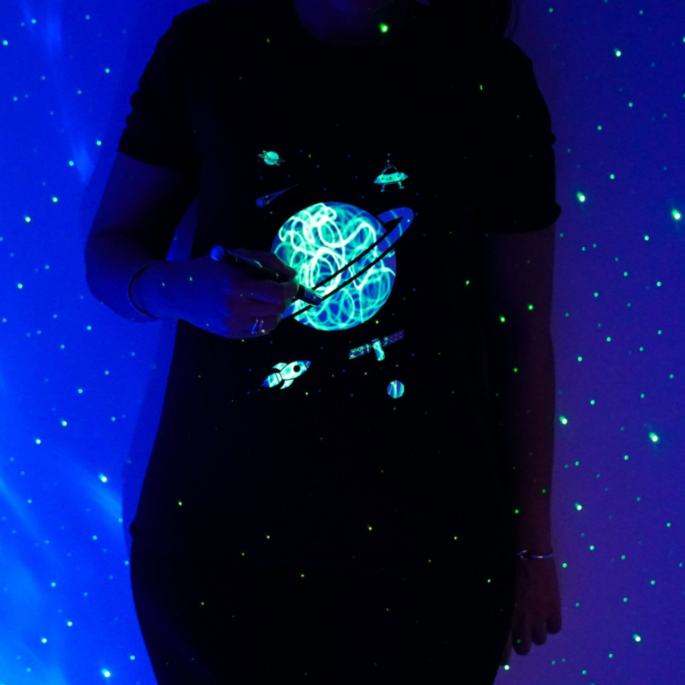 Interactive Glow In The Dark Outer Space T-shirt Clothing - Science Museum Shop