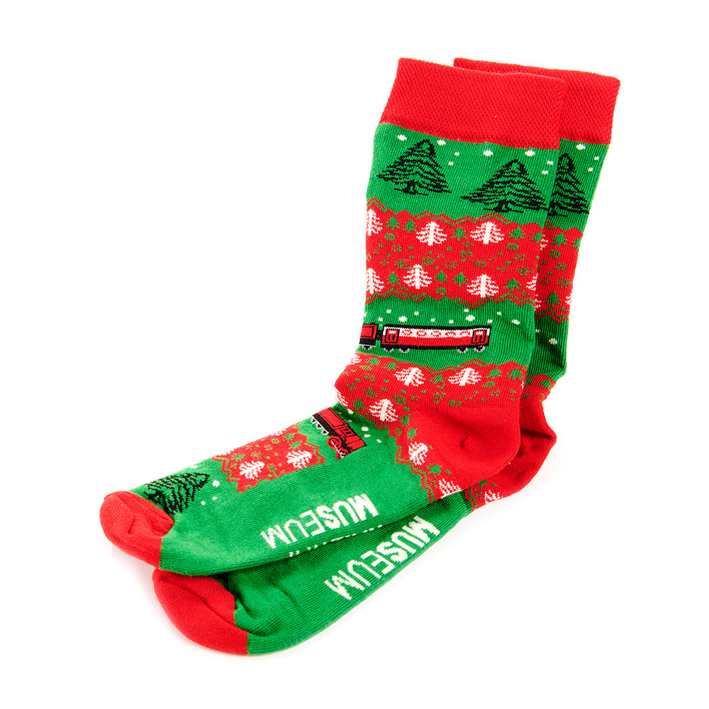 National Railway Museum Christmas Red Train Socks