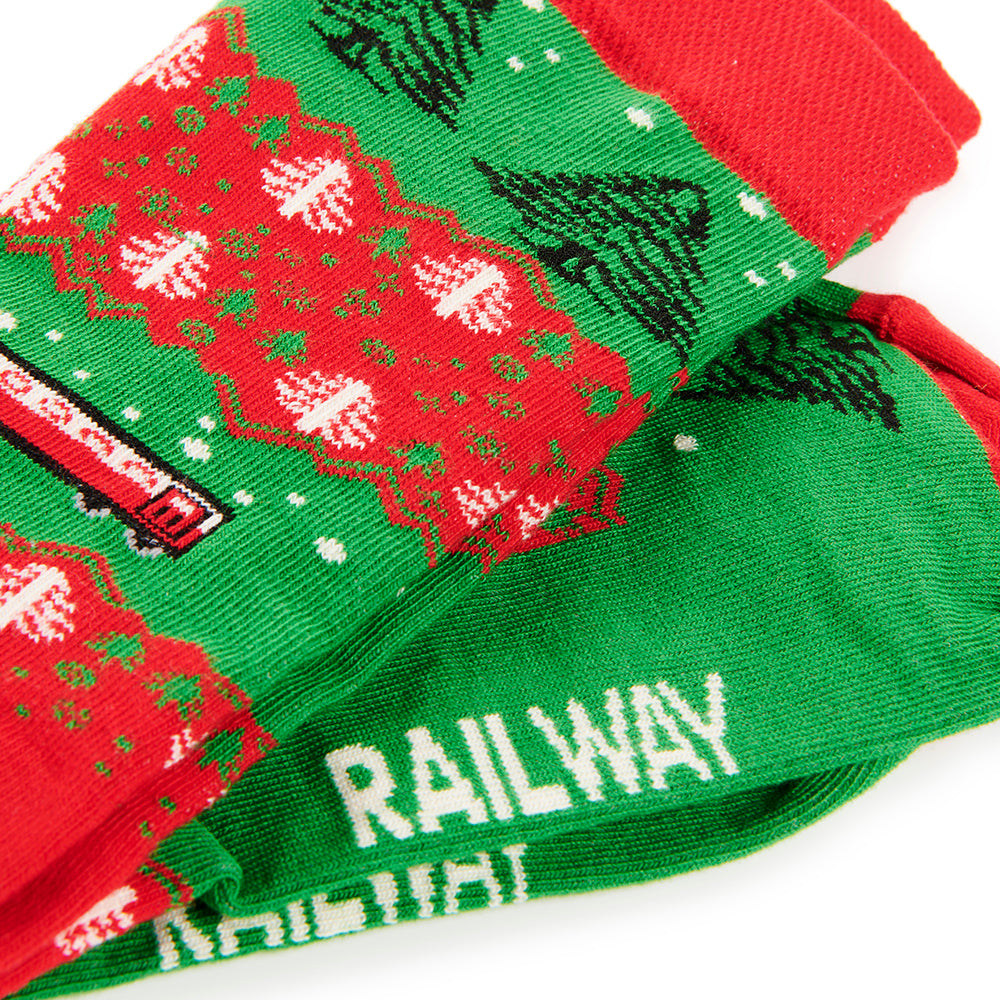 National Railway Museum Christmas Red Train Socks