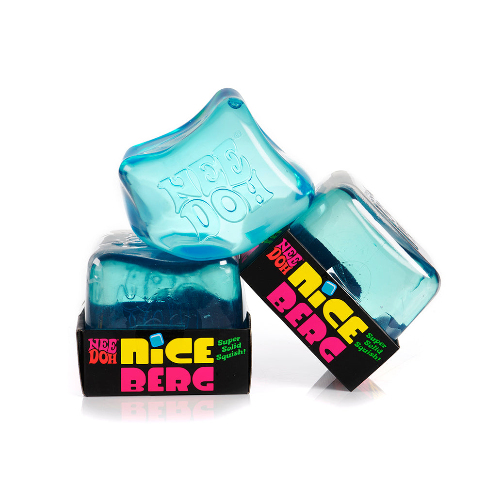 NeeDoh Niceberg Large Cube - Super Solid Squish Sensory Toy Flex & Stretch - Science Museum Shop