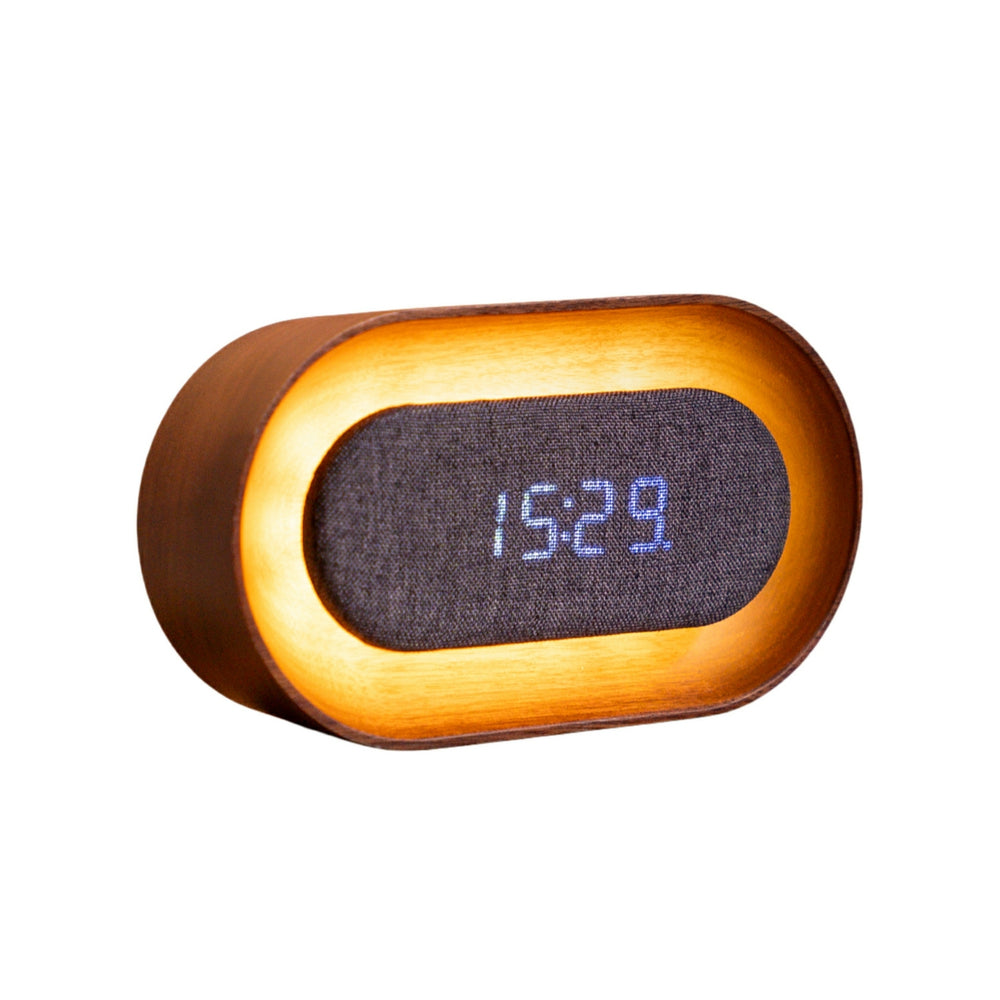 Gingko Design Lumos Oval Clock - Walnut Home Tech - Science Museum Shop