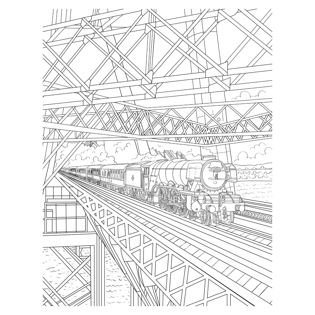 Connector Express Train Colouring In National Railway Museum Colour Your Streets Colouring Book | Science ...