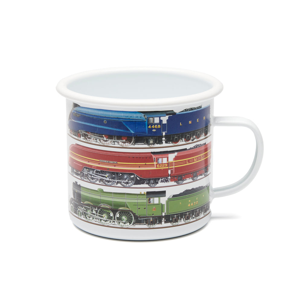 National Railway Museum Icons Large Enamel Mug Mugs - Science Museum Shop