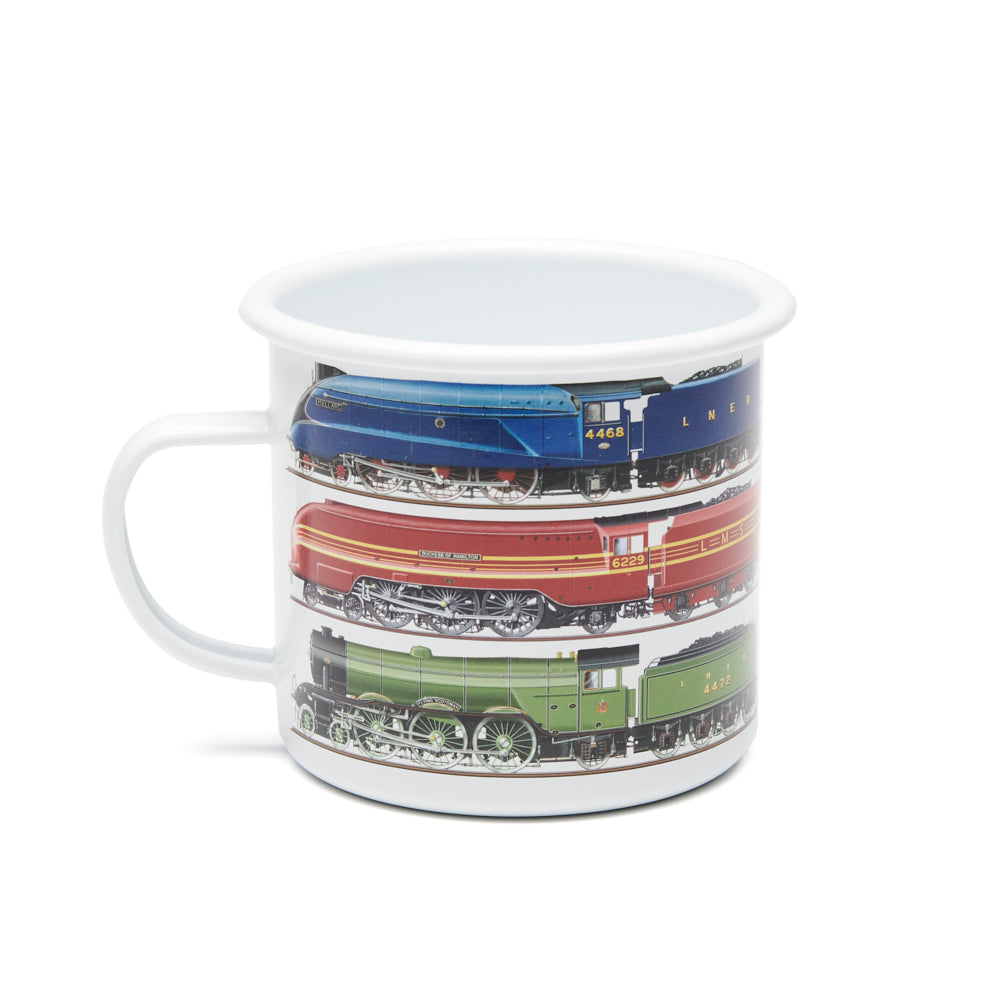 National Railway Museum Icons Large Enamel Mug Mugs - Science Museum Shop