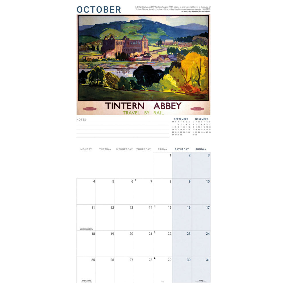 Vintage Railway Poster Art Calendar 2027 Calendars - Science Museum Shop
