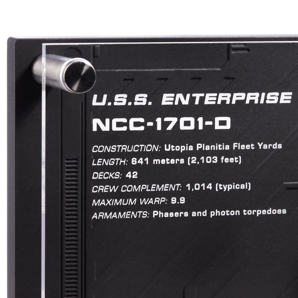 Star Trek Enterprise NCC 1701-D Plaque Lighting & Lamps - Science Museum Shop