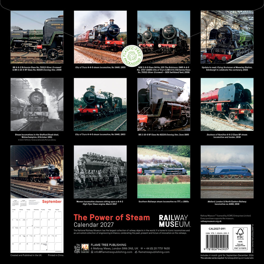 National Railway Museum The Power of Steam Calendar 2027 Calendars - Science Museum Shop