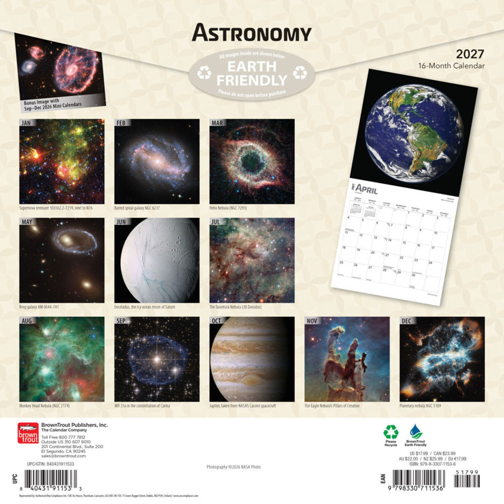Astronomy 2027 Calendar Calendars - Science Museum Shop