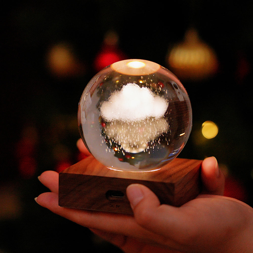 Gingko Design Amber Light 3D Laser - Rain Cloud Home Tech - Science Museum Shop