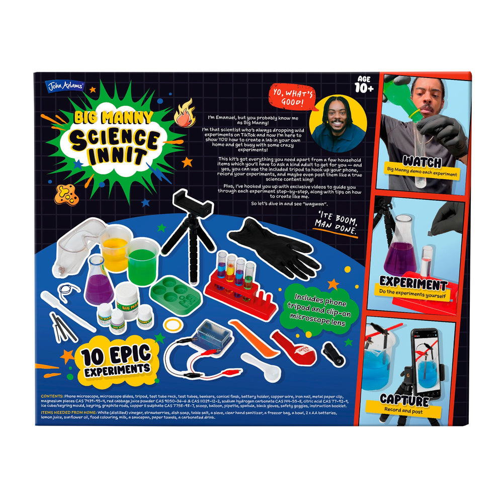 Big Manny Science Innit Epic Chemistry Kit Experiments - Science Museum Shop