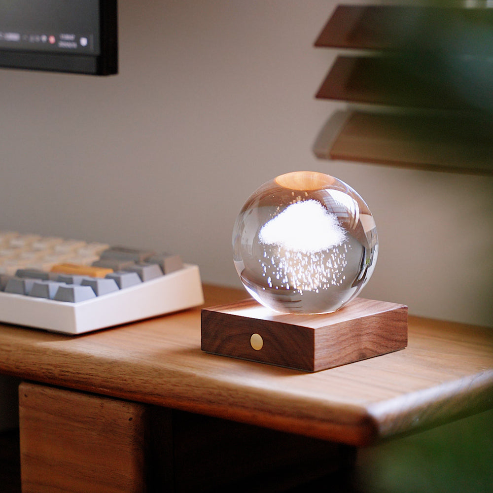 Gingko Design Amber Light 3D Laser - Rain Cloud Home Tech - Science Museum Shop